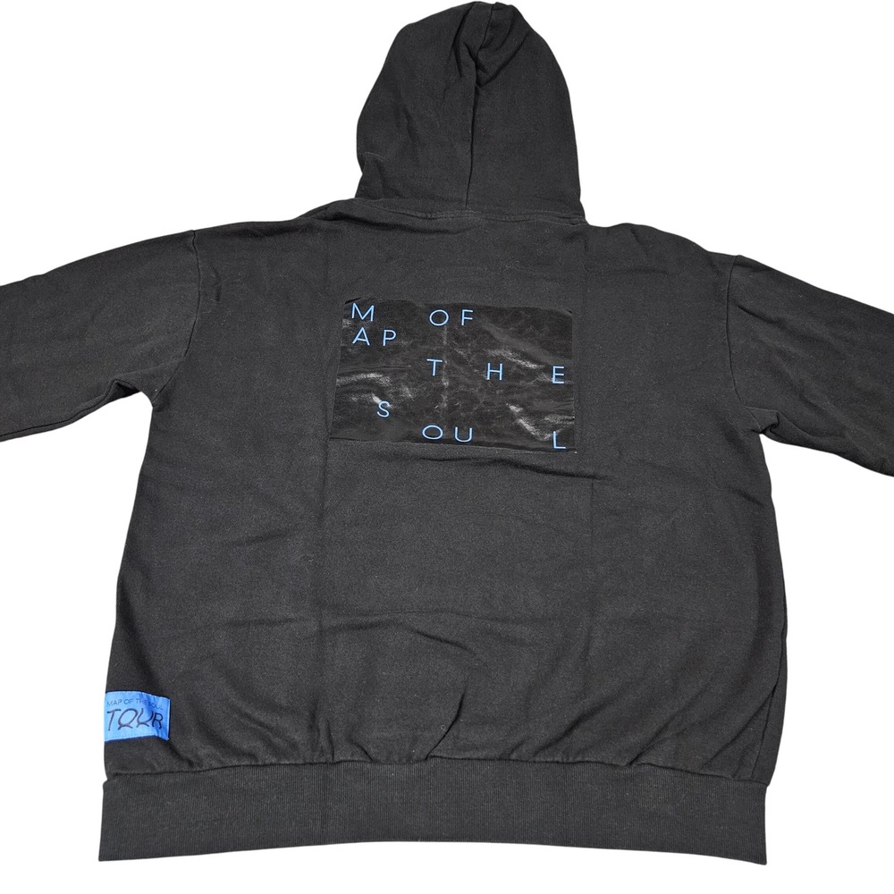 BTS Map Of‎ The Soul Tour Hoodie L Black Graphic Kpop Bighit Official Merch